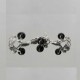 HADITA OBSIDIANA PLATA