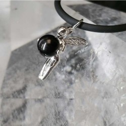 HADITA OBSIDIANA PLATA