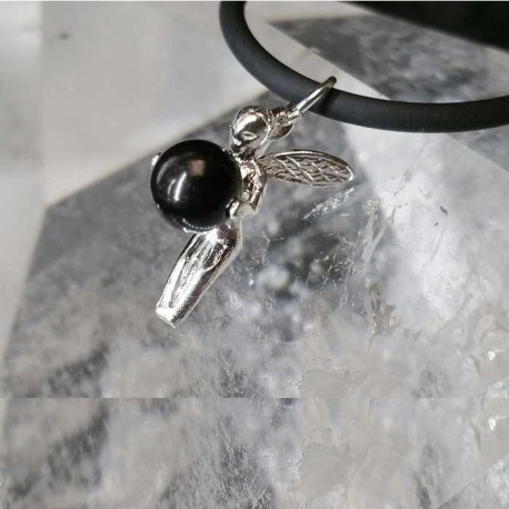 HADITA OBSIDIANA PLATA