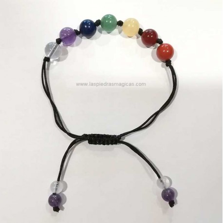 pulsera nudo corredizo 7 chakras